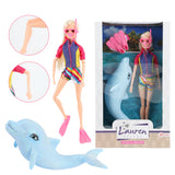 Lauren deluxe teen doll diver with glitter dolphin