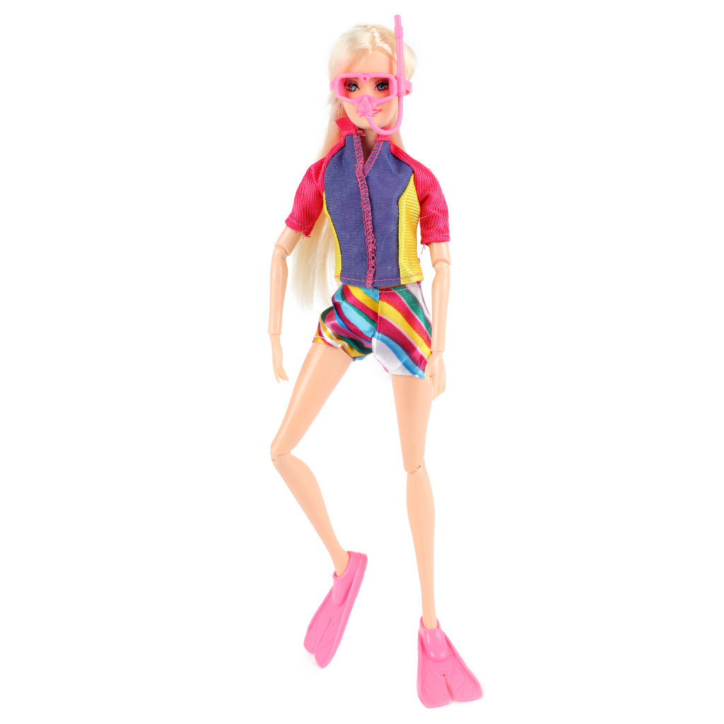 Lauren deluxe teen doll diver with glitter dolphin