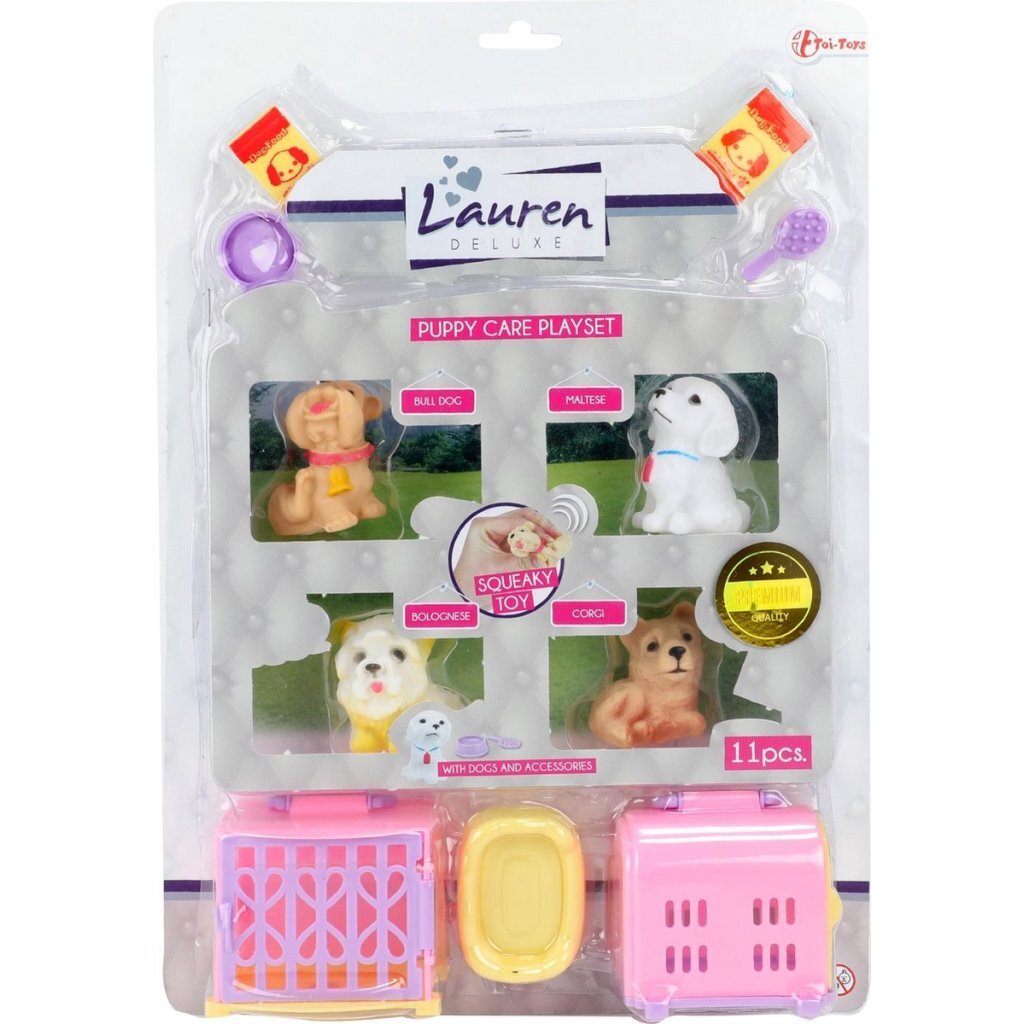 Lauren Deluxe valpar i resväska + ljud
