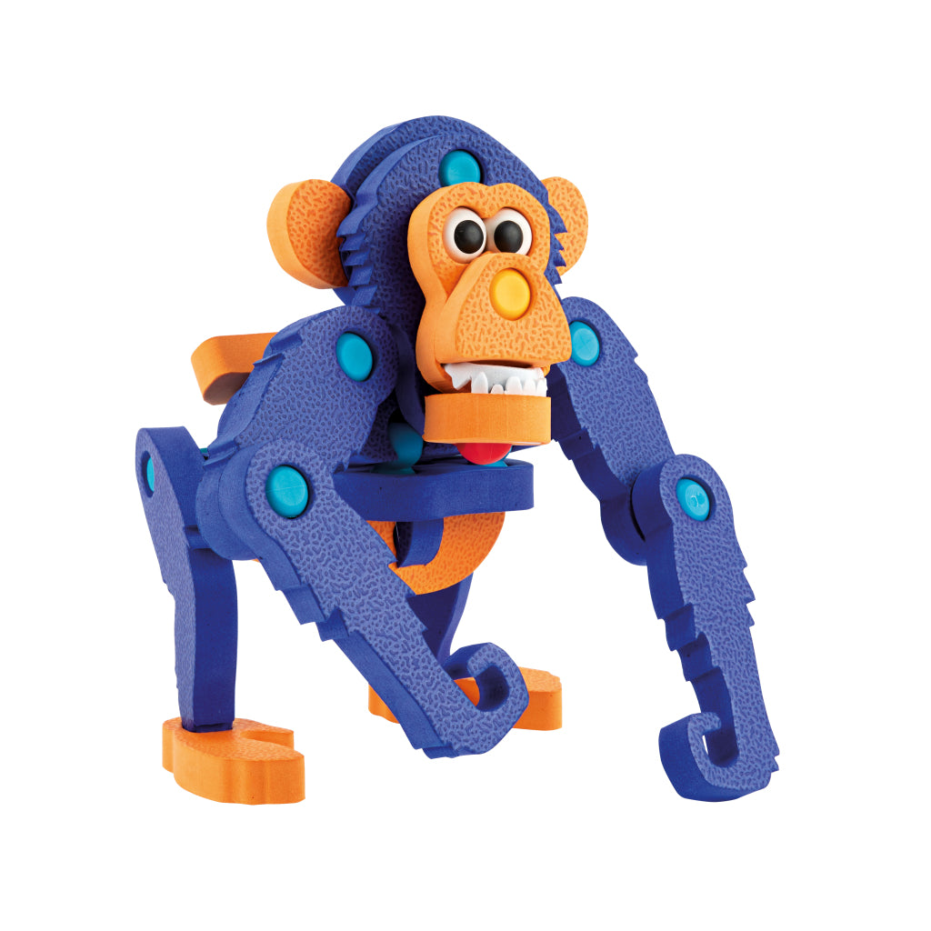Toi-toys craft puzzle monkey junior 25.8 cm blue 59-piece
