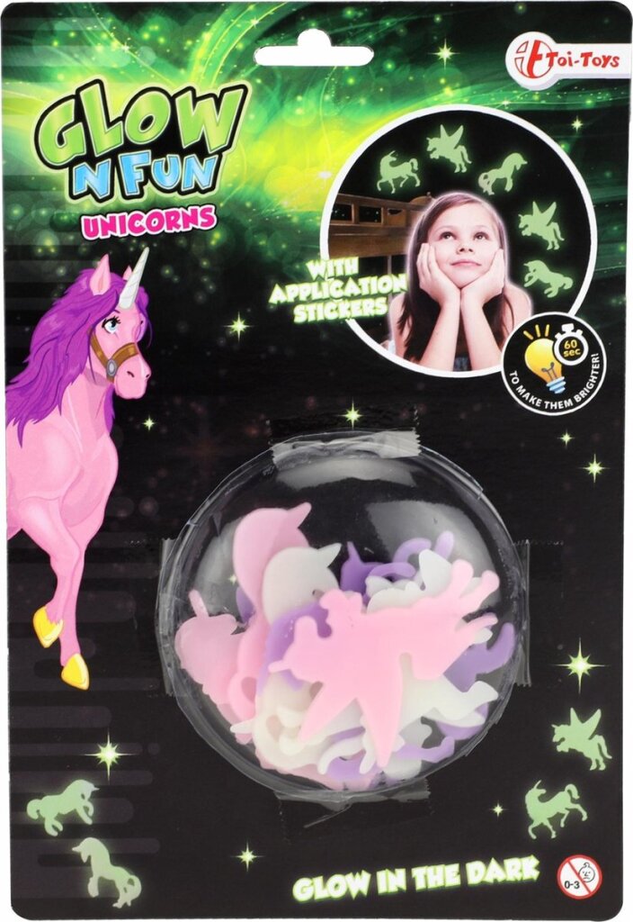 Toi-Toys Glow in the Dark Stickers Unicorn