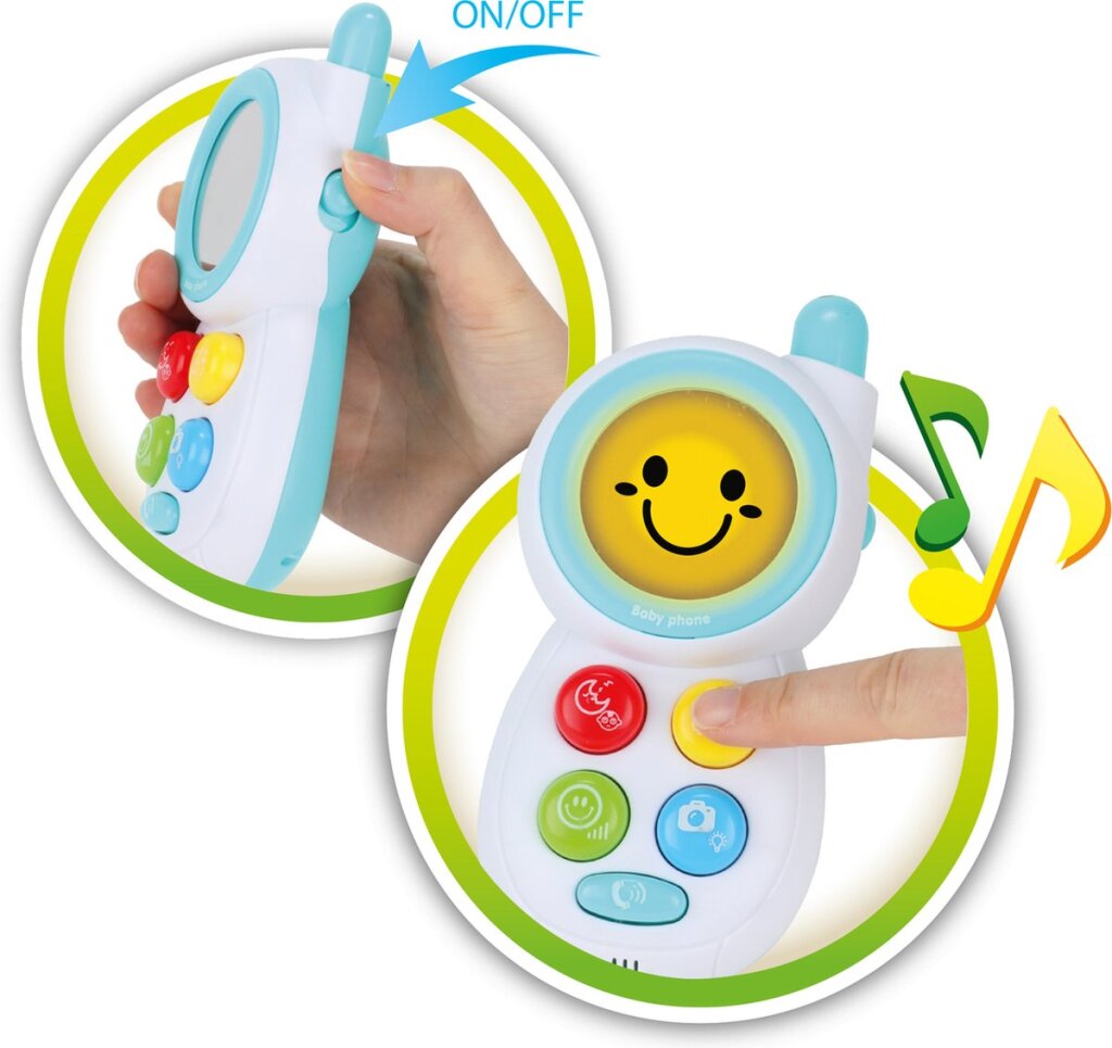 Petites étoiles toi-toys bébé téléfoon junior 13 cm blanc