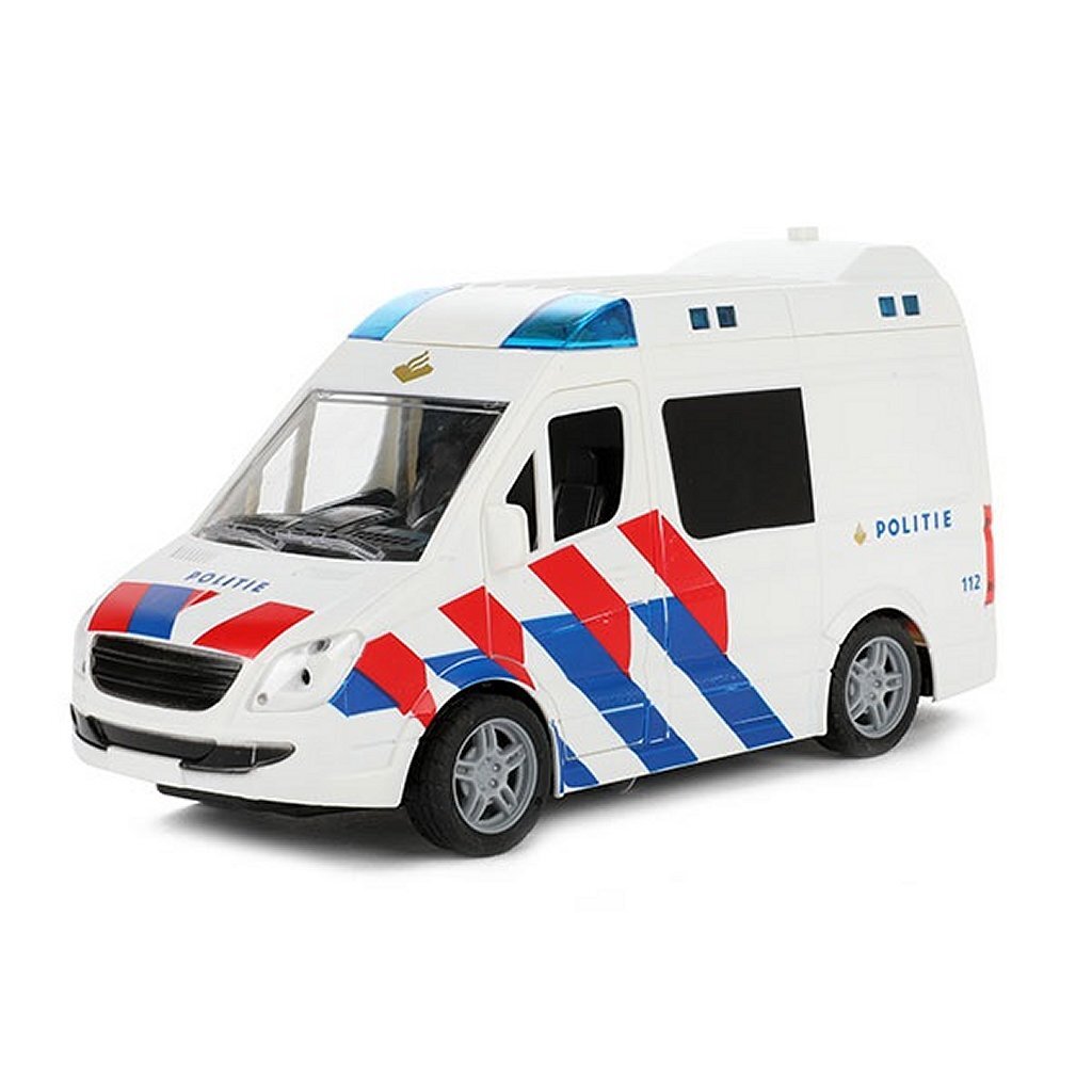 Politiets bus med lys og lyd