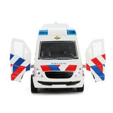 Police Bus mat Liicht an Toun