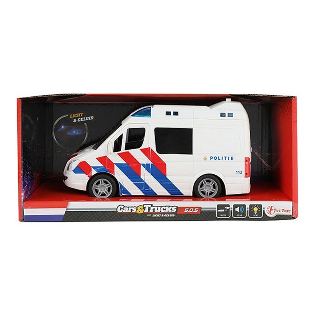 Politiets bus med lys og lyd