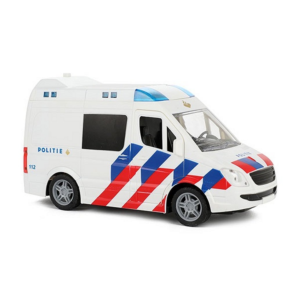 Politiets bus med lys og lyd