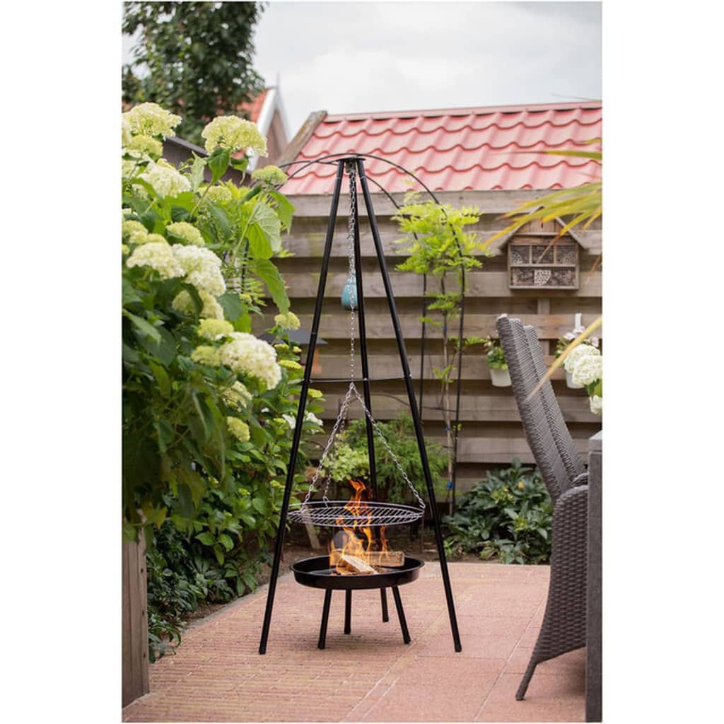 Redfire Garden Gril s stativem a ohnivou mísou 50 cm černá
