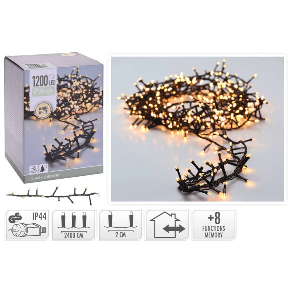 Atmosce Ambiace Luci di Natale con 1200 LED 24 m