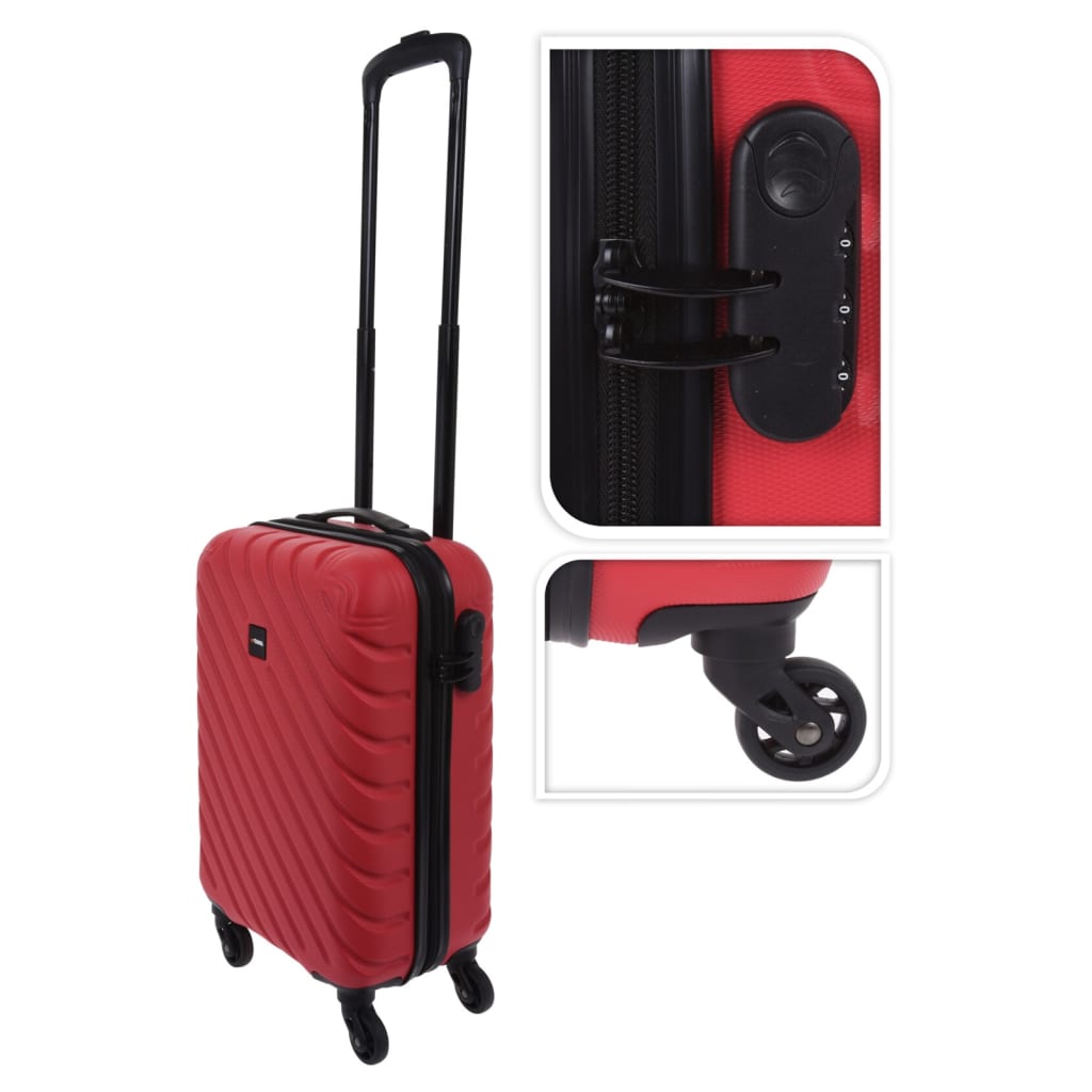Proworld suitcase diamond pattern 28 l warm red