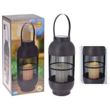 Progarden Lantern mit Kerze Solar führte Rattan Black