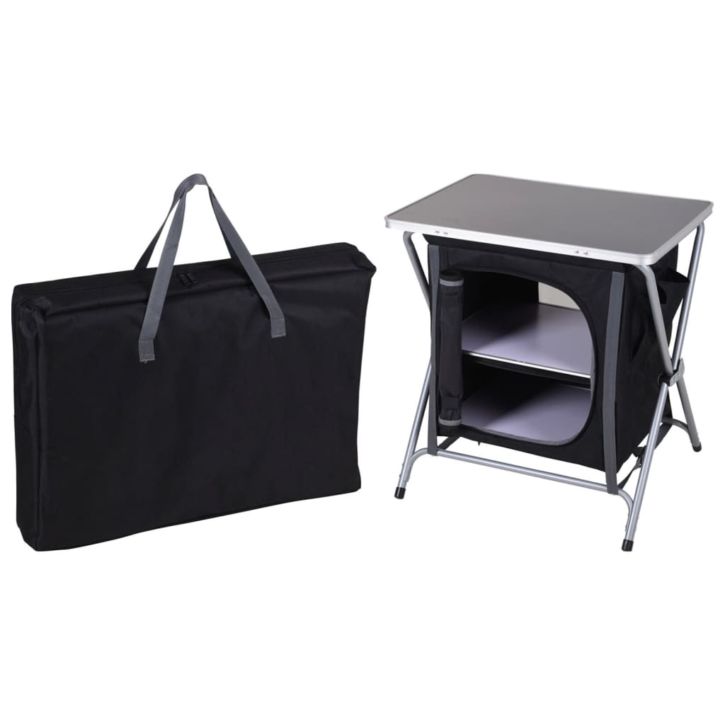 Redcliffs campingskap sammenleggbar 60x45x64 cm svart