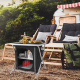 Redcliffs campingskap sammenleggbar 60x45x64 cm svart