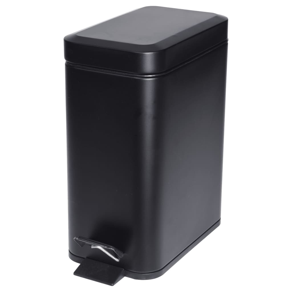 Ausgezeichnete Hauswaren -Pedalbehälter 5 l Mattzwart
