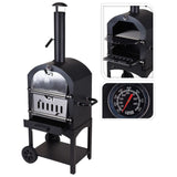 Progarden 2-i-1 grillpizza ovn 68 x 48 x 156 cm rustfrit stål sort