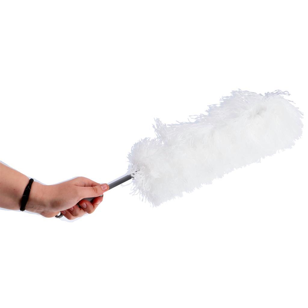 Ultra ren mikrofiber fjer duster 56 cm hvid grå