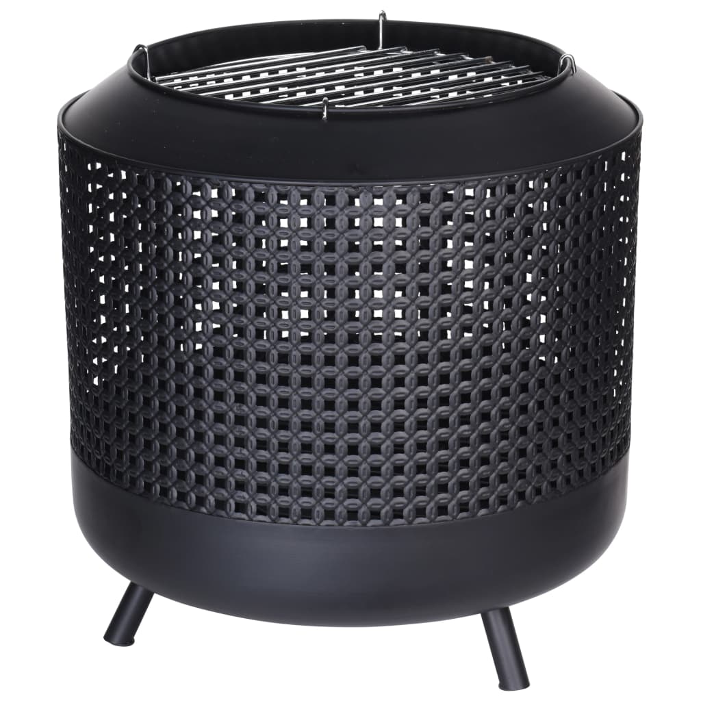 Progarden Progarden Fire Pit s grilovací mřížkou 50x51 cm černá