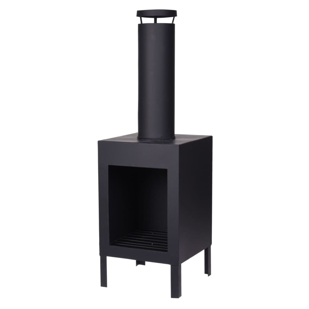 Chimenea de progarden con chimenea 100 cm negro