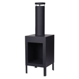 Chimenea de progarden con chimenea 100 cm negro