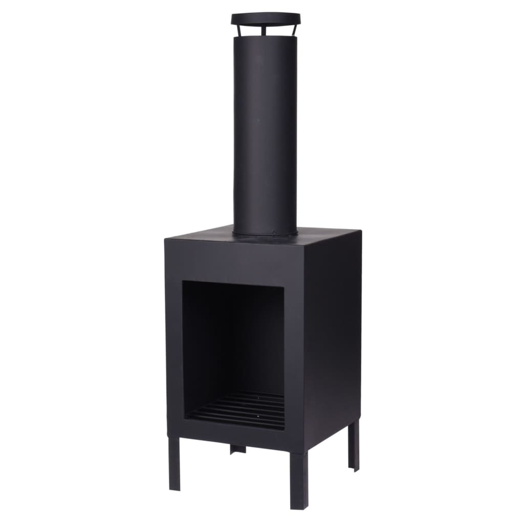 Chimenea de progarden con chimenea 100 cm negro