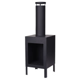 Chimenea de progarden con chimenea 100 cm negro