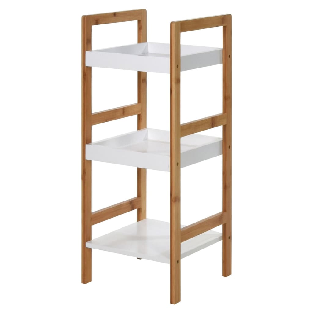 Soluzioni per il bagno Soluzioni da bagno Raffichi di stoccaggio con 3 ripiani MDF e bambù
