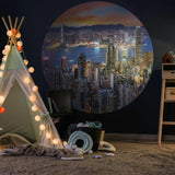 WALLART Wallow Circle Skyline di notte 190 cm