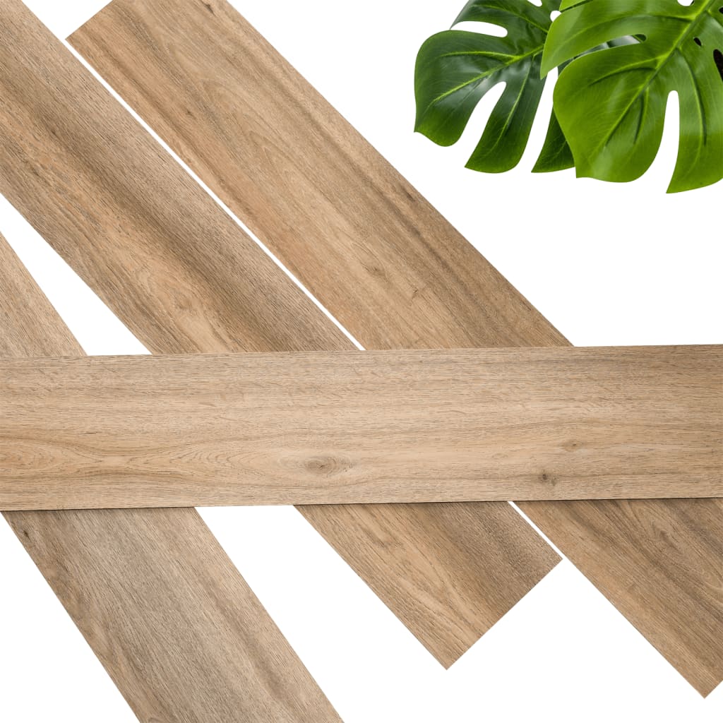 WALLART WALLART PLANKER Træ-ser naturlig eg lysebrun