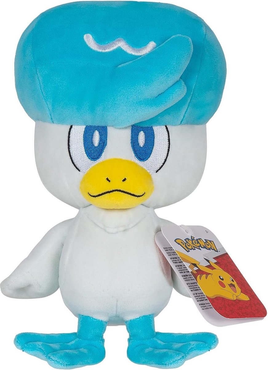Boti pokemon plysjleketøy - quaxly, 20cm