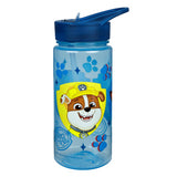 Botella de bebida de patrulla de patas encubiertas 500 ml de azul transparente