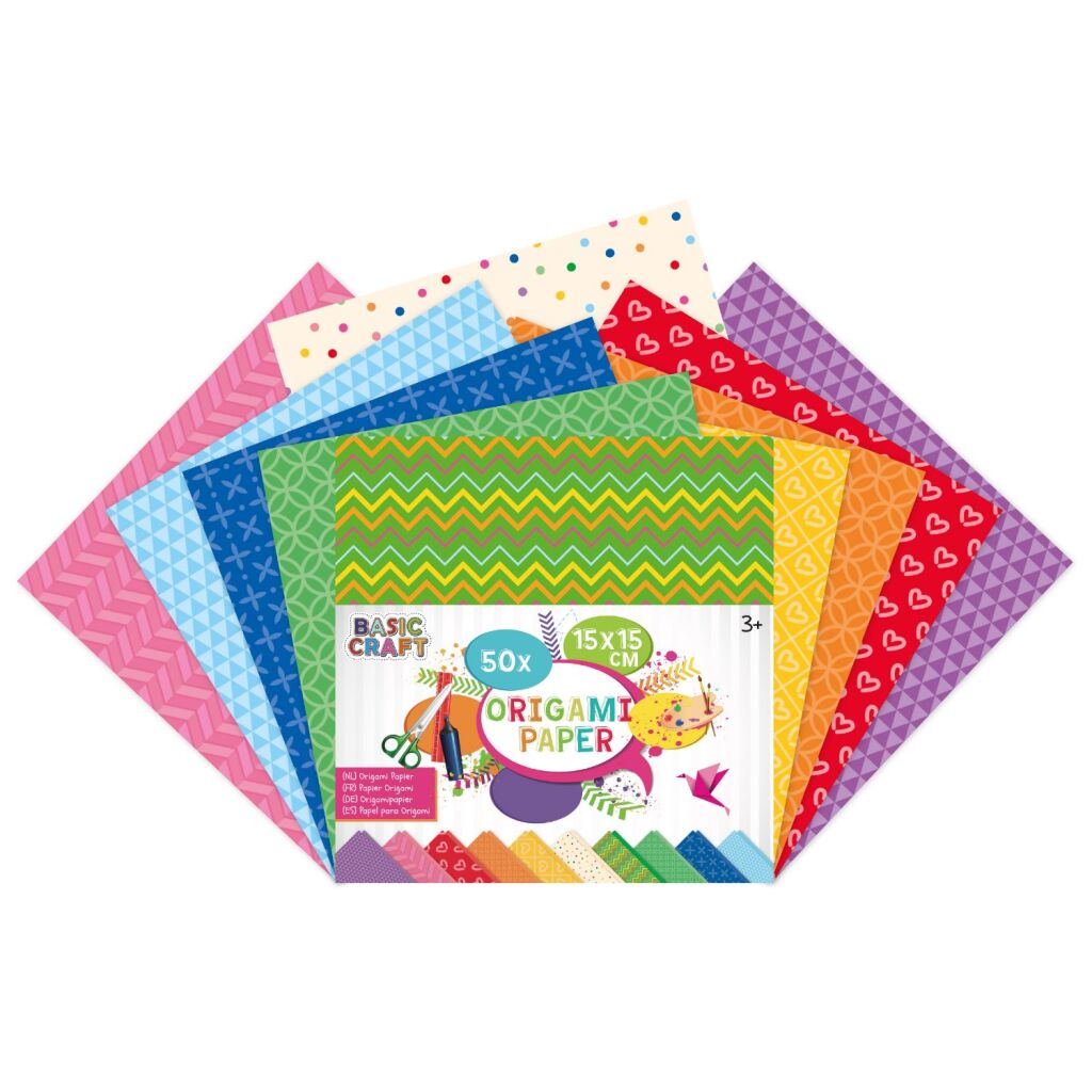 Origami sammenleggbare blader, 15x15cm, 50.