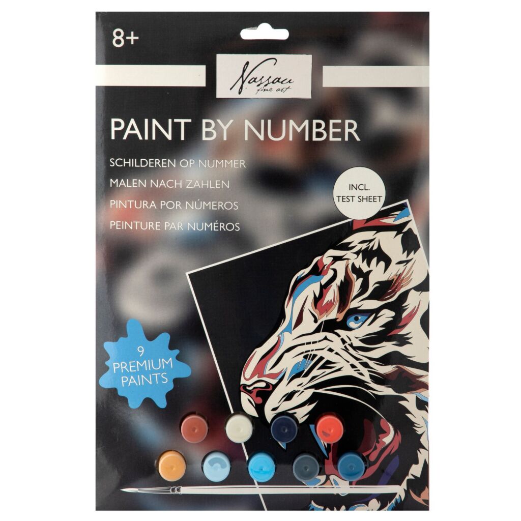 Nassau fine art paint by number tiger