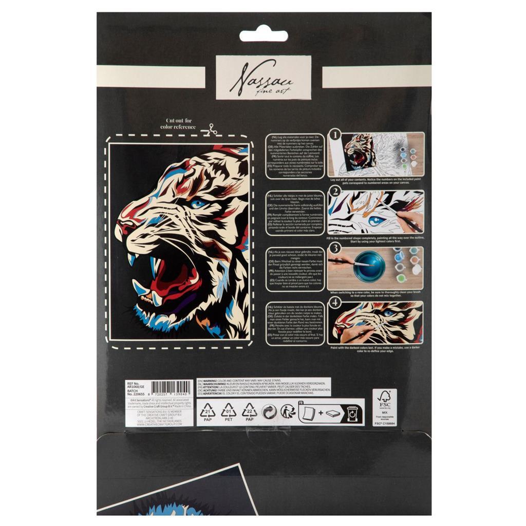 Nassau fine art paint by number tiger