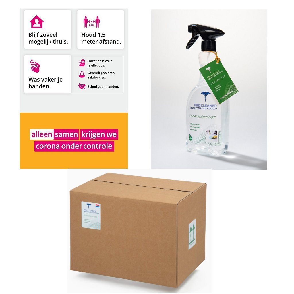 Pro Cleaner Disinfecting Surface -Inturious 750 ml box 10 pieces