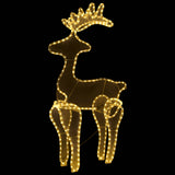 Vidaxl Christmas decorations Reindeer with mesh 306 LEDs 60x24x89 cm