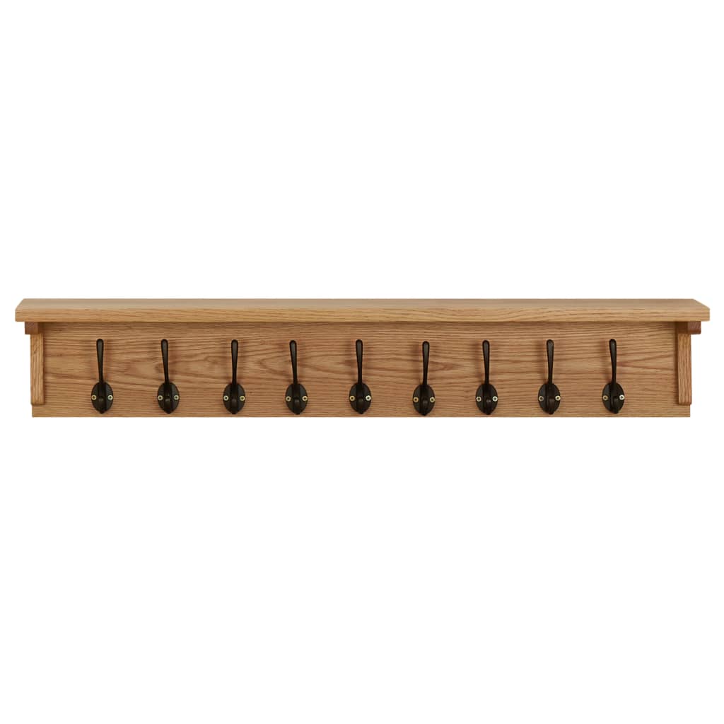 Vidaxl kapstok 90x16x16 cm massief eikenhout