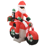 Vidaxl Inflatable Santa Claus on Motorcycle LED IP44 160 cm