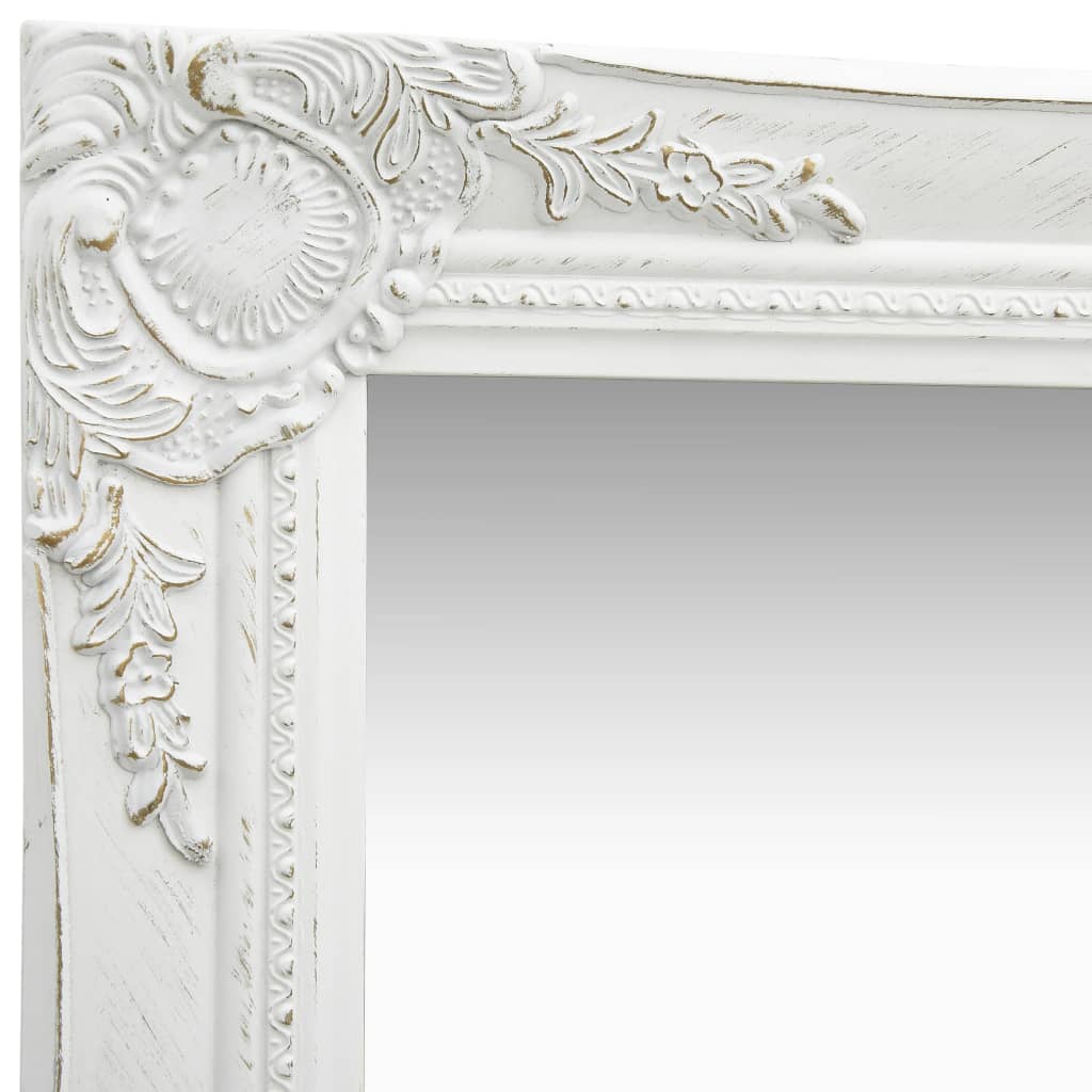 Vidaxl Wall Mirror Baroque style 40x40 cm White