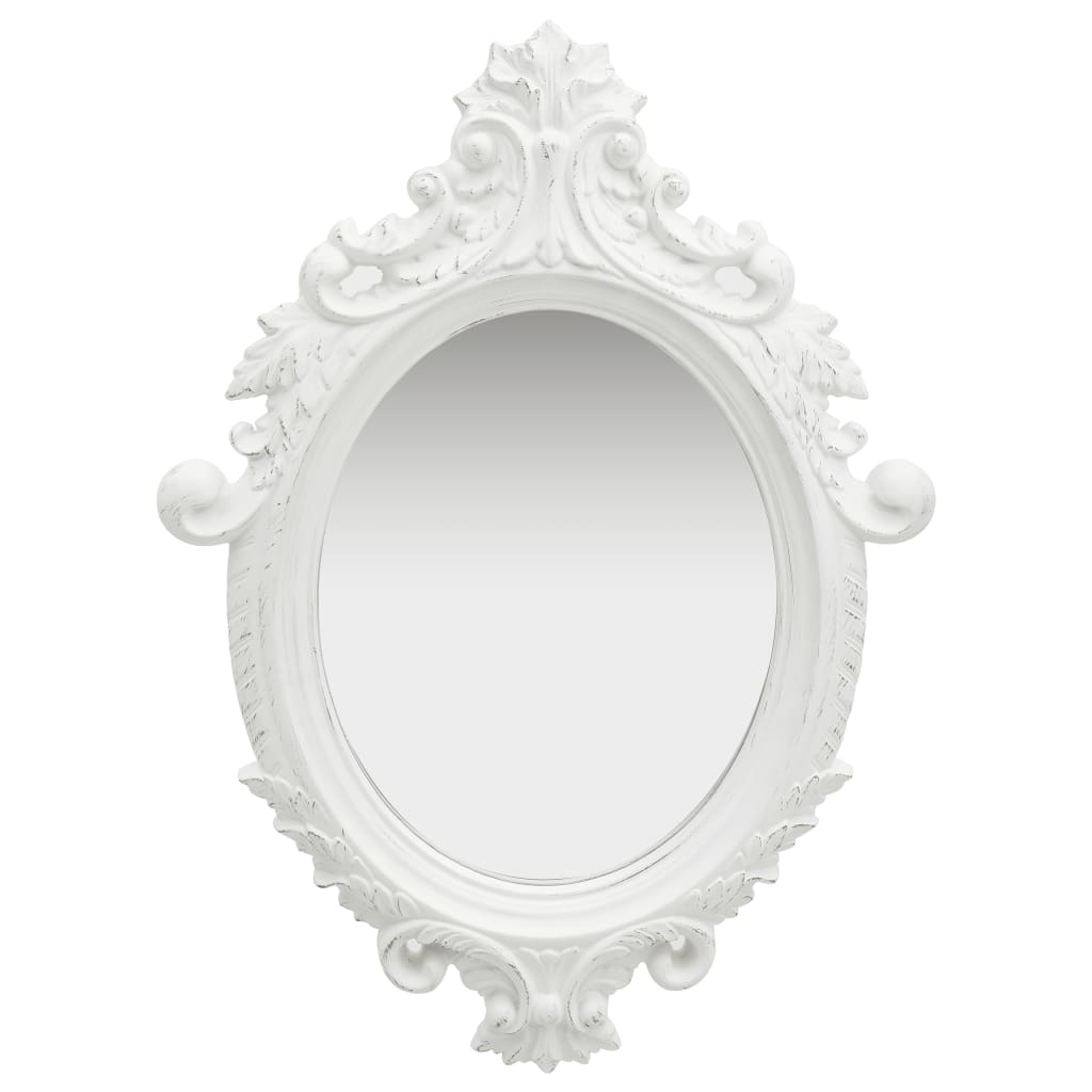 Vidaxl Wall Mirror Castle Style 56x76 cm White