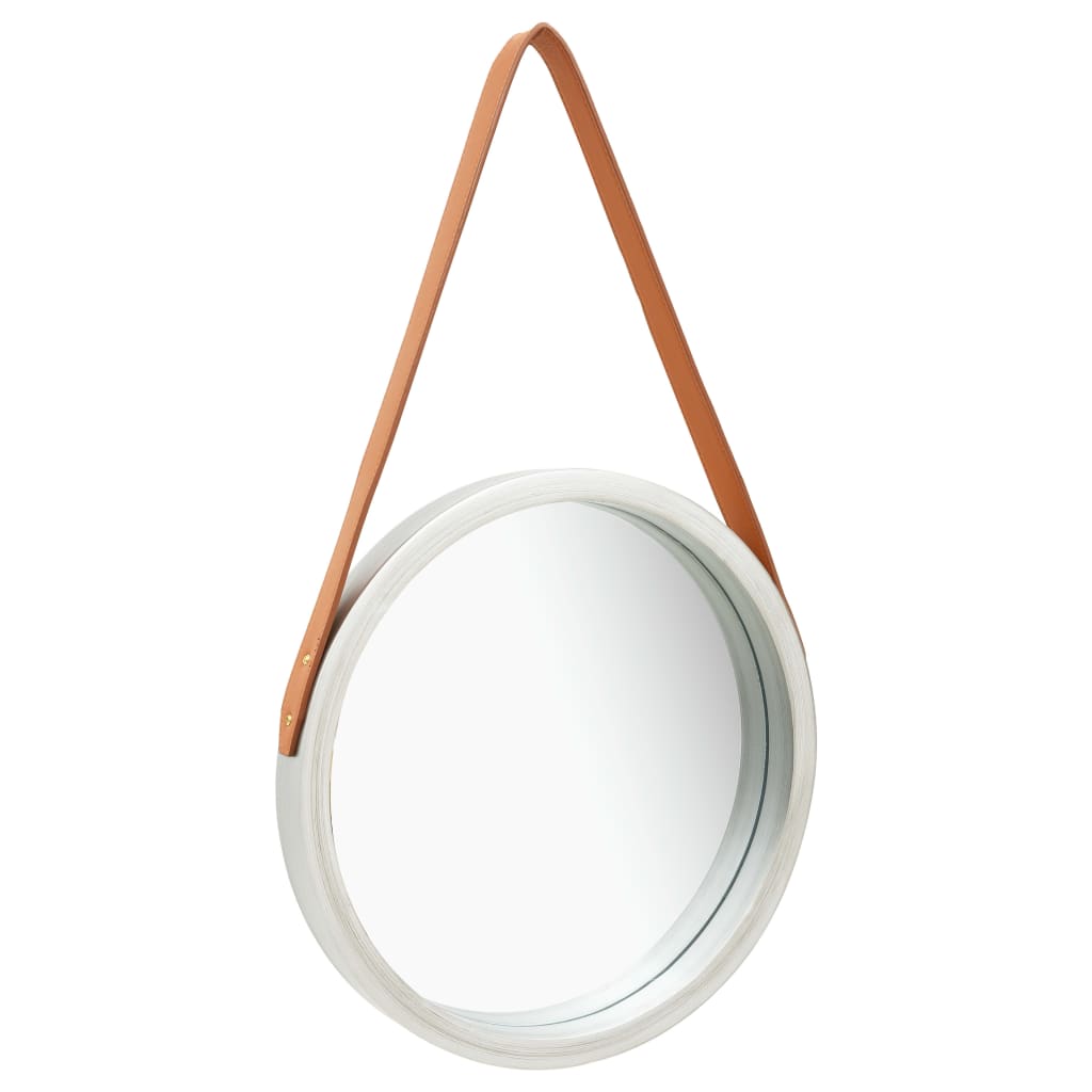 Vidaxl wall mirror with band 40 cm silver-colored