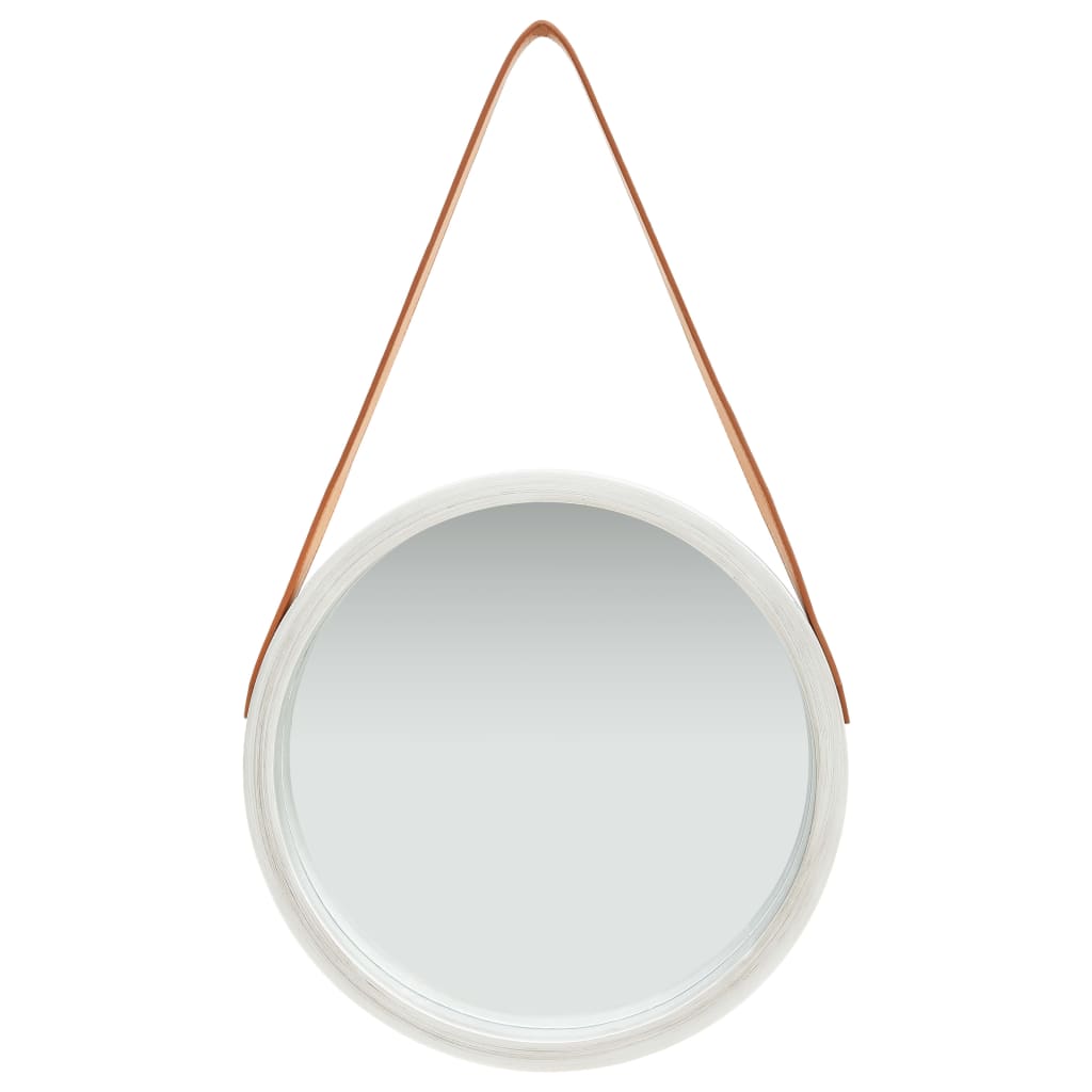 Vidaxl wall mirror with band 40 cm silver-colored