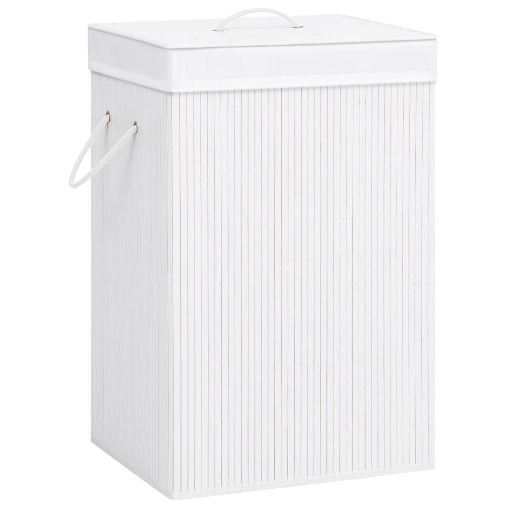 Vidaxl Wäschkuerf mat 1 Box Bambus White