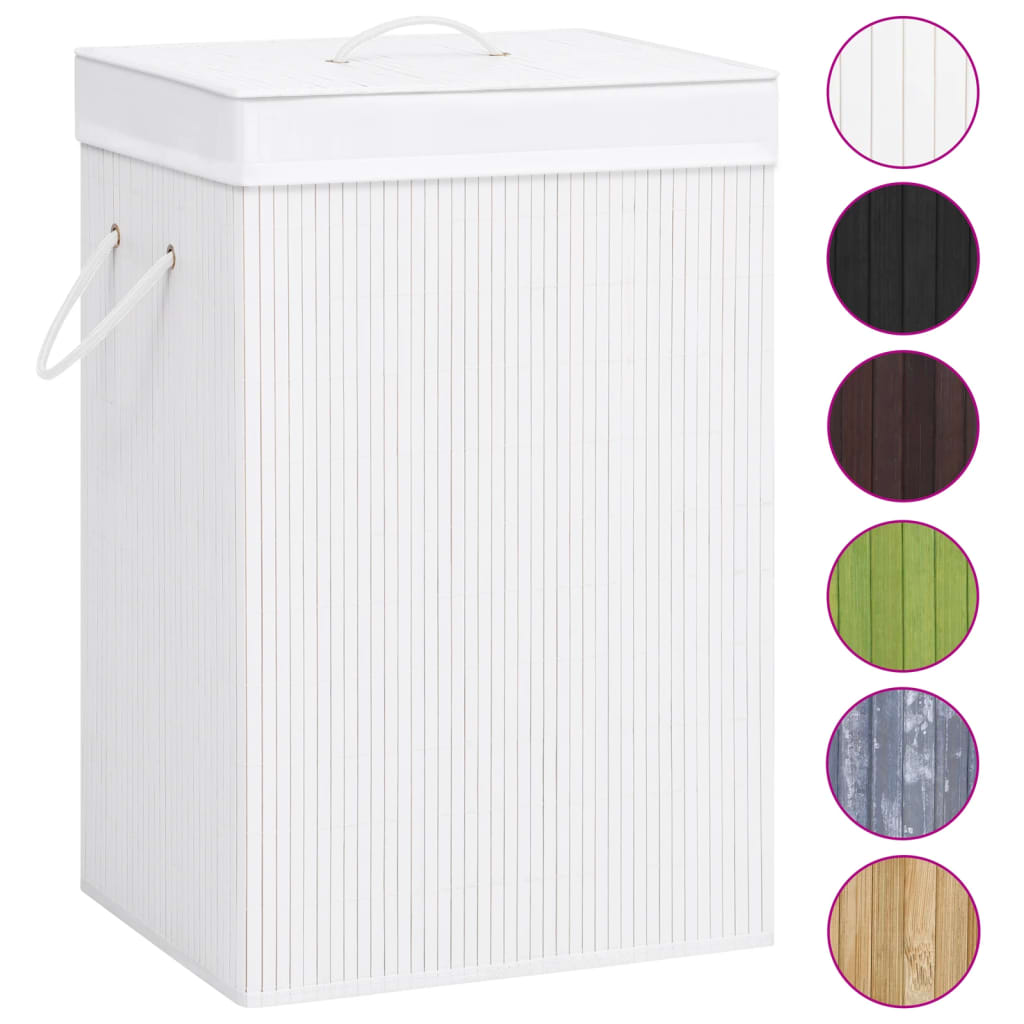 Vidaxl Wäschkuerf mat 1 Box Bambus White