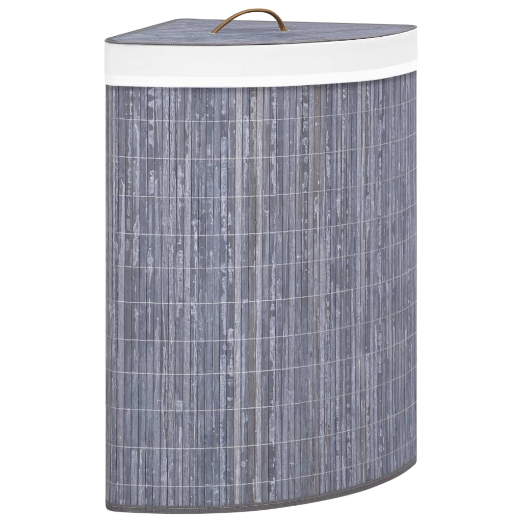 Vidaxl hoekwasmand 60 l bambu cinza