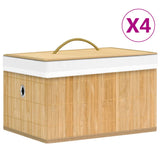 Vidaxl Storage boxes 4 St Bamboo