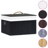 Vidaxl Storage boxes 4 pc bamboo black
