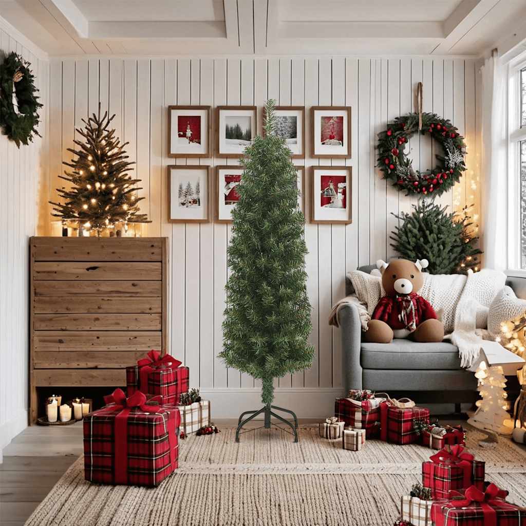 Vidaxl Kunstkerstboom with standard narrow 180 cm PVC green