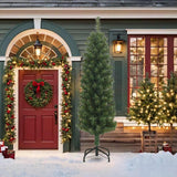 Vidaxl Kunstkerstboom avec un vert PVC étroit standard 210 cm