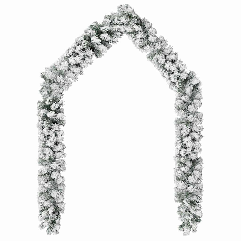 Vidaxl Christmas Garland ze śniegiem 10 m PVC zielony