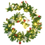 Vidaxl Ghirlanda di Natale con luci a LED 2,7 m PVC verde
