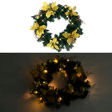 Vidaxl Couronne de Noël avec lumières LED 60 cm PVC vert